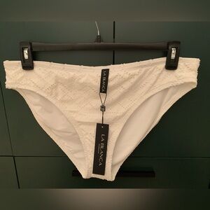 La Blanca White Eyelet Bikini Bottom